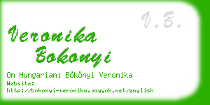 veronika bokonyi business card